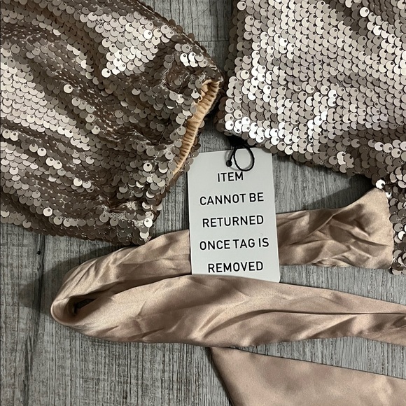 MIA Joy Sequin Wrap Top with Tie - Picture 3 of 8